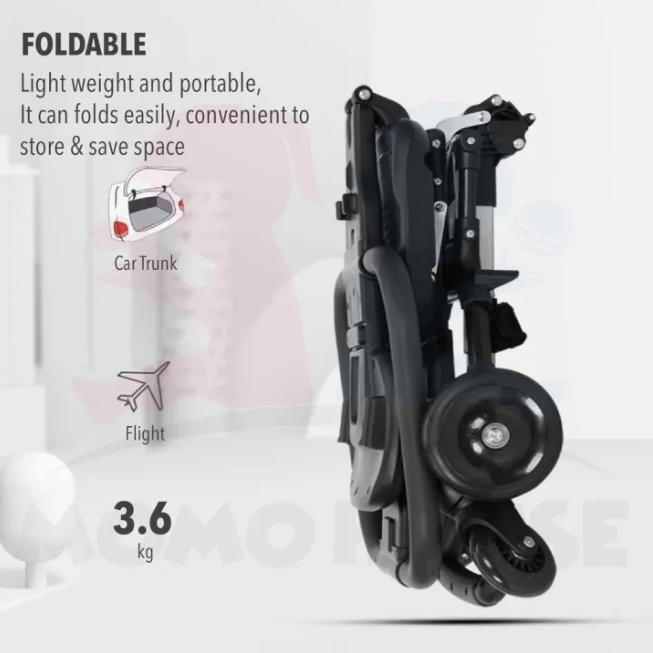 Premium Foldable Buggy Baby Stroller With Sunshade