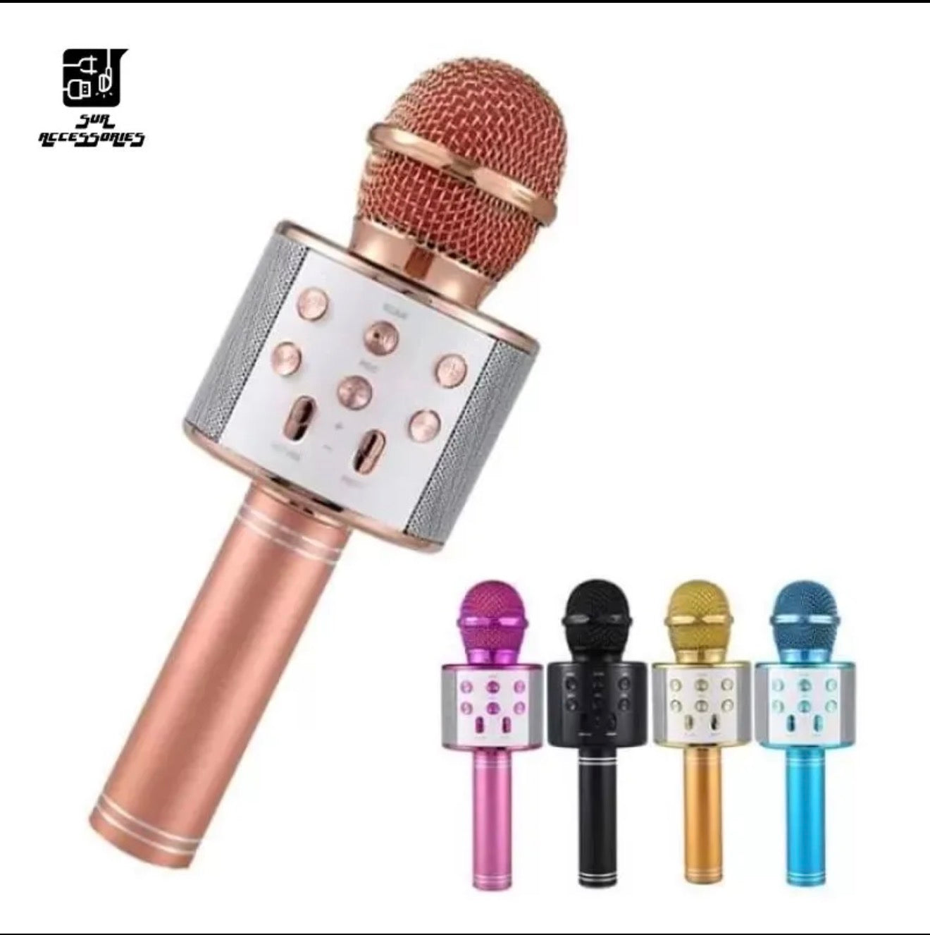 WS-858 Wireless Bluetooth Handheld Portable Karaoke Mic Speaker KTV Microphone