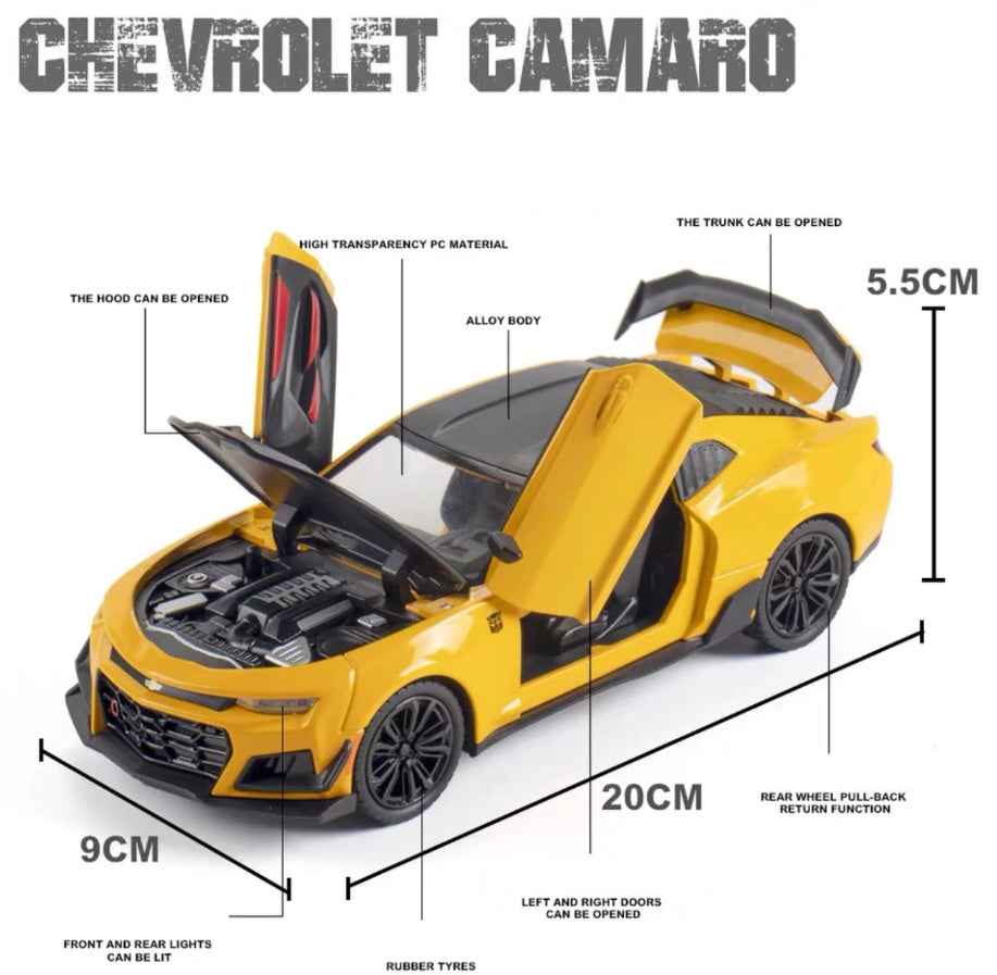 1:24 Diecast Chevrolet Camaro ZL1 Model Car | Openable Doors & Pull-Back | Kamran Traders