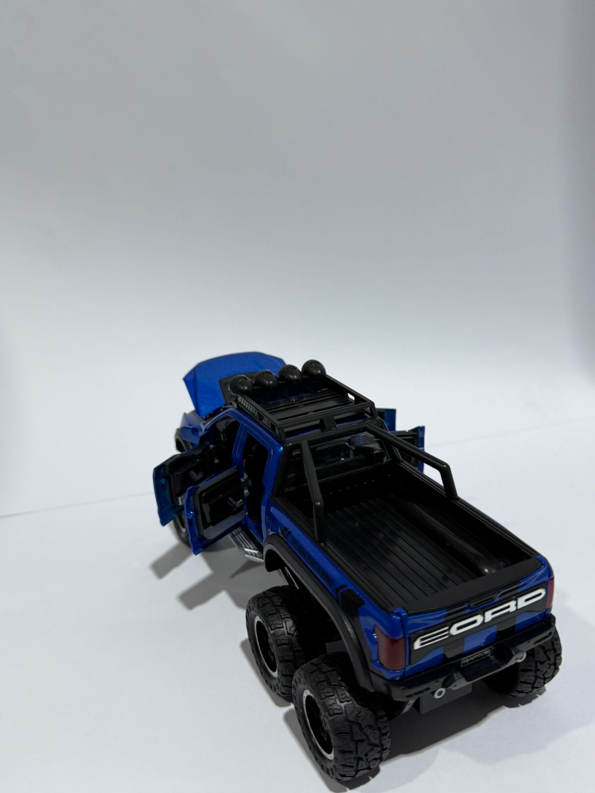 Ford Raptor F150 Alloy Car Model Diecast Toy Metal Modified Off-Road Vehicles Car Model Sound Light Collection Kids Gifts