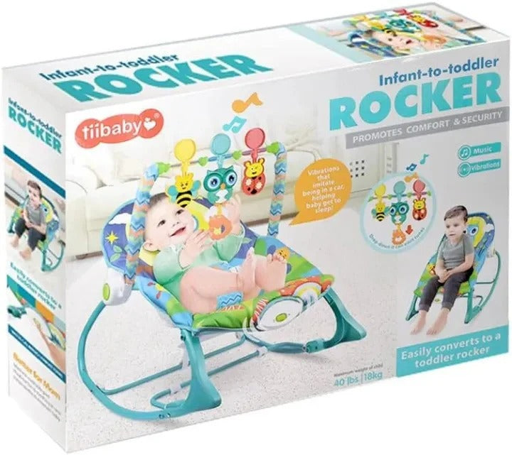 Baby Rocking Chair Baby Multi-Function Music Vibration Rocking Bed Lightweight Foldable Rocking Chair