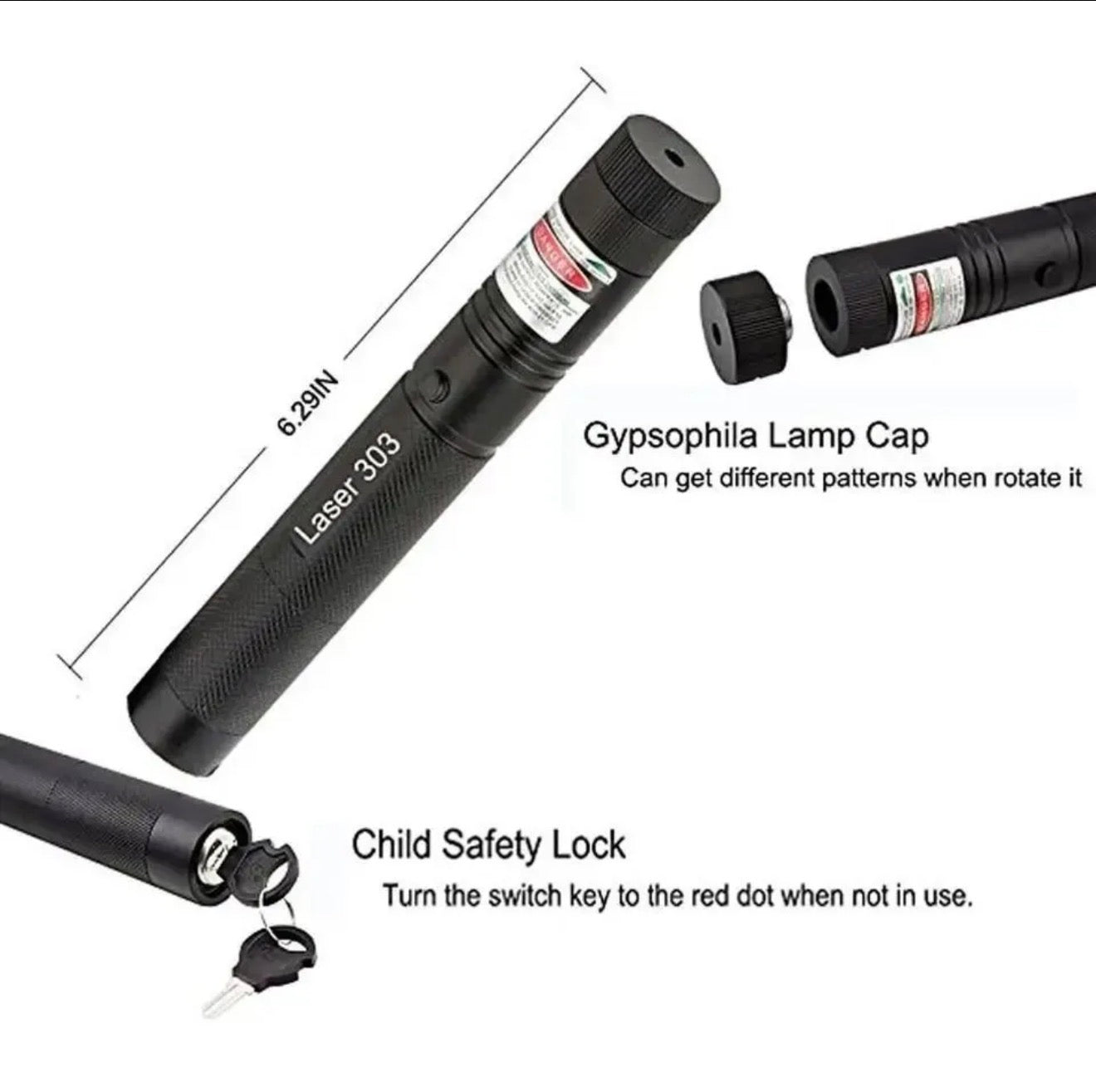 Rechargeable Green Laser Pointer Light – Long-Range High-Visibility Laser for Presentations & Outdoor Use
