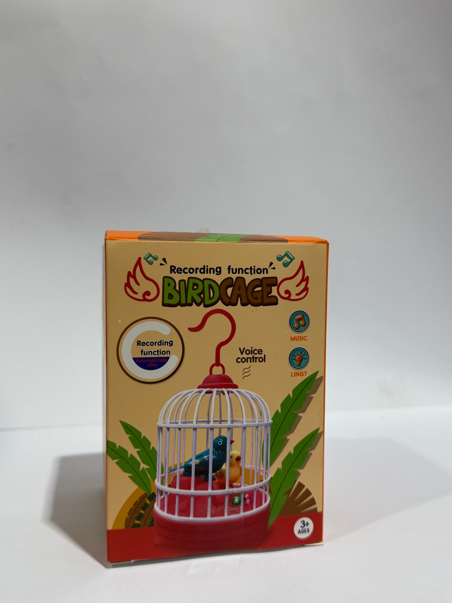 Singing Bird Cage Voice Control Electric Bird Toy Interactive Kids Toy
