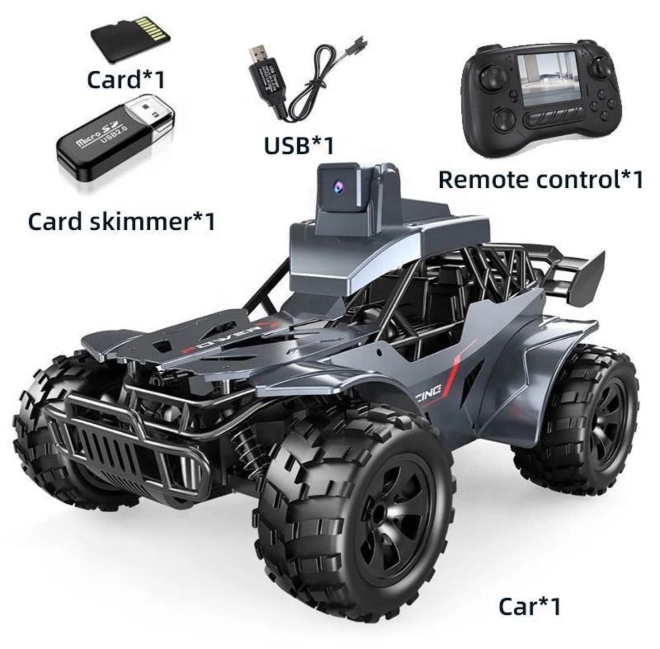 RC Rock Crawler with HD Camera | Remote Control Alloy Off-Road Vehicle