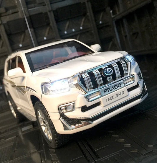 1:24 RC Prado Alloy Diecast Car with Remote | Openable Doors, Lights & Music