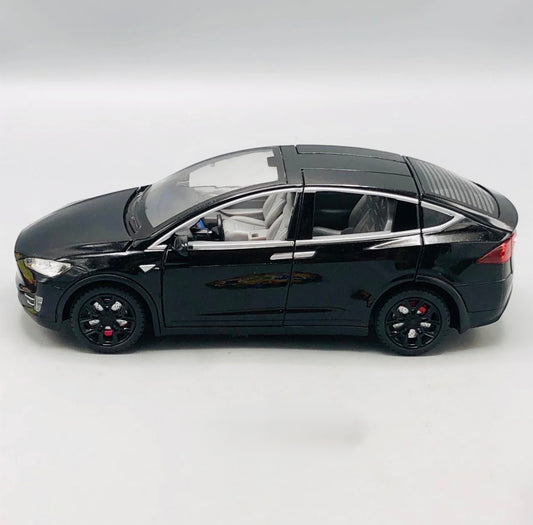 Tesla RC Diecast Model Car – Remote Control Metal Toy with Lights & Sound