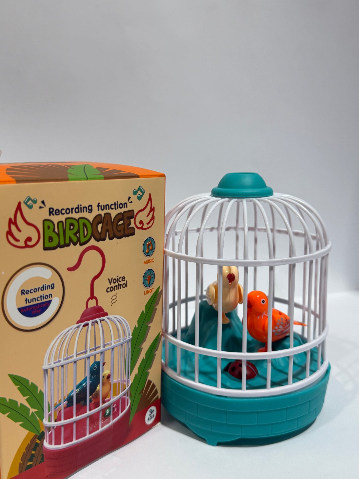 Singing Bird Cage Voice Control Electric Bird Toy Interactive Kids Toy