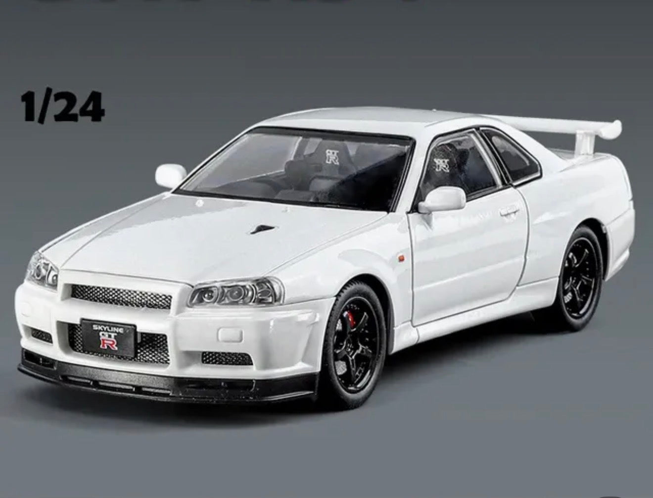 1:24 Diecast Nissan Skyline GTR-R34 Modified Model Car