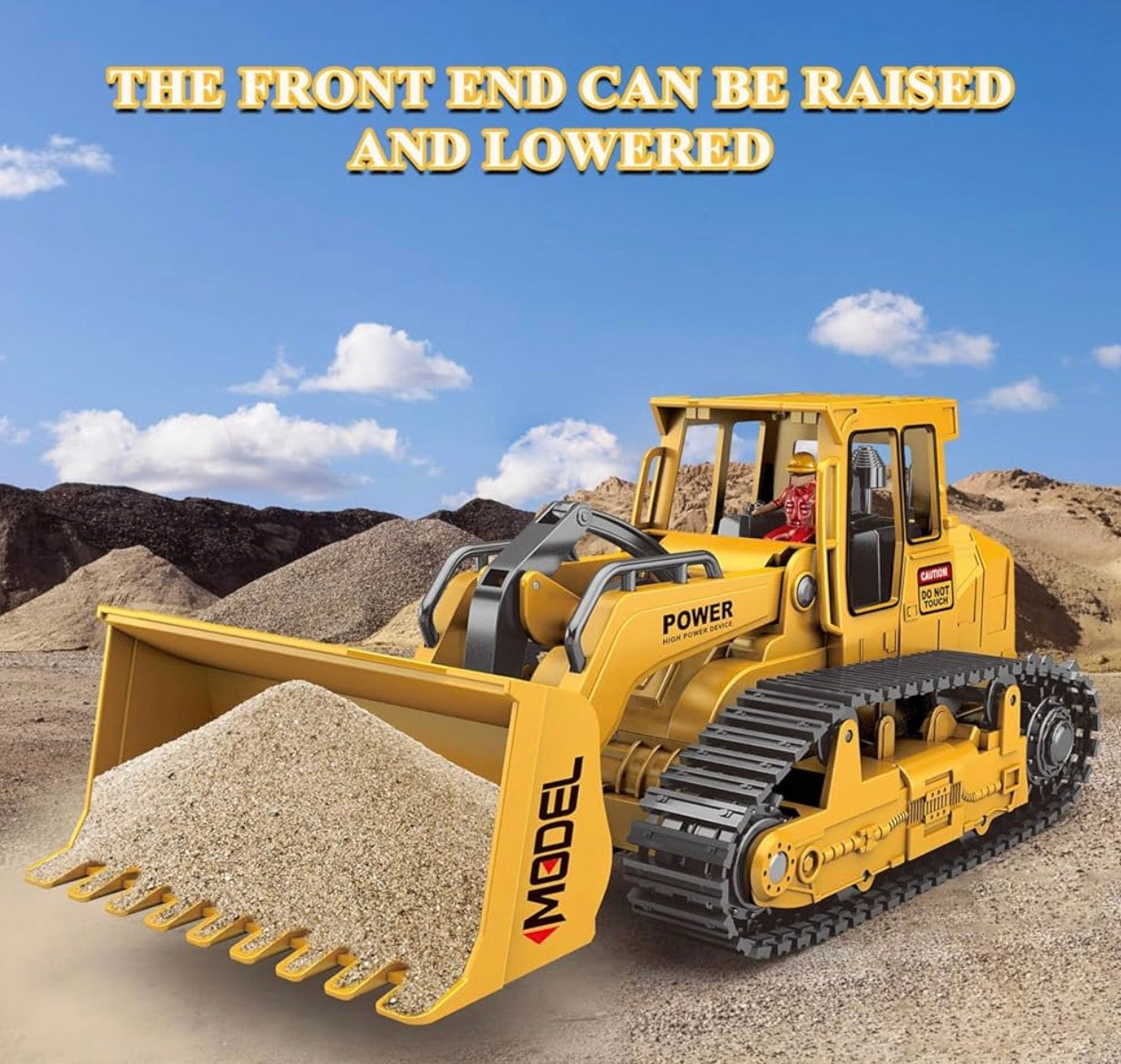 Remote Control Bulldozer RC | 1:20 Scale 4WD Construction Vehicle with Lights & Sound