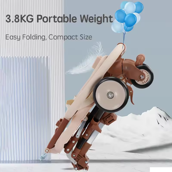 Premium Foldable Buggy Baby Stroller With Sunshade