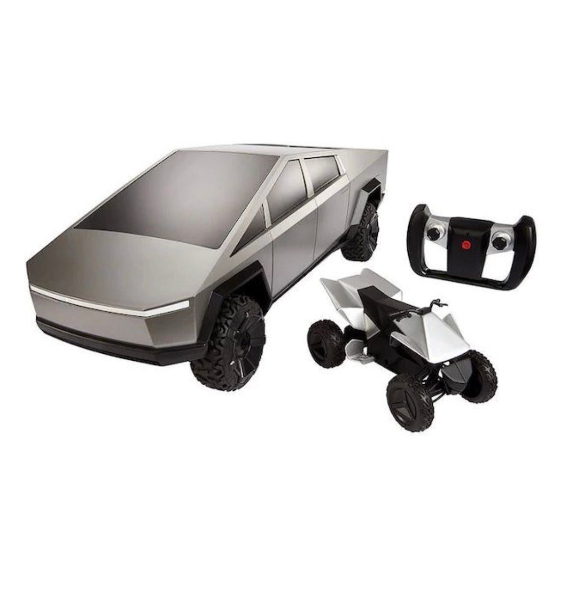 Tesla RC Cyber Truck — Off-Road Adventure SUV with Matte Finish & Quad Bike