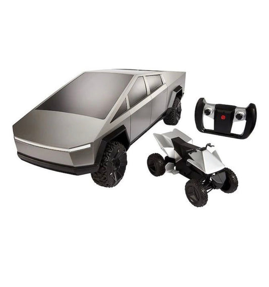 Tesla RC Cyber Truck — Off-Road Adventure SUV with Matte Finish & Quad Bike