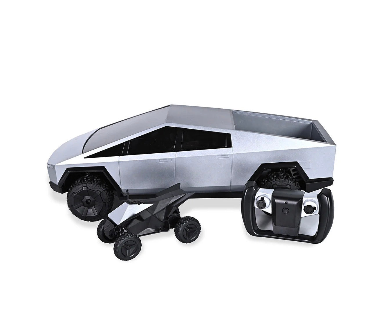 Tesla RC Cyber Truck — Off-Road Adventure SUV with Matte Finish & Quad Bike
