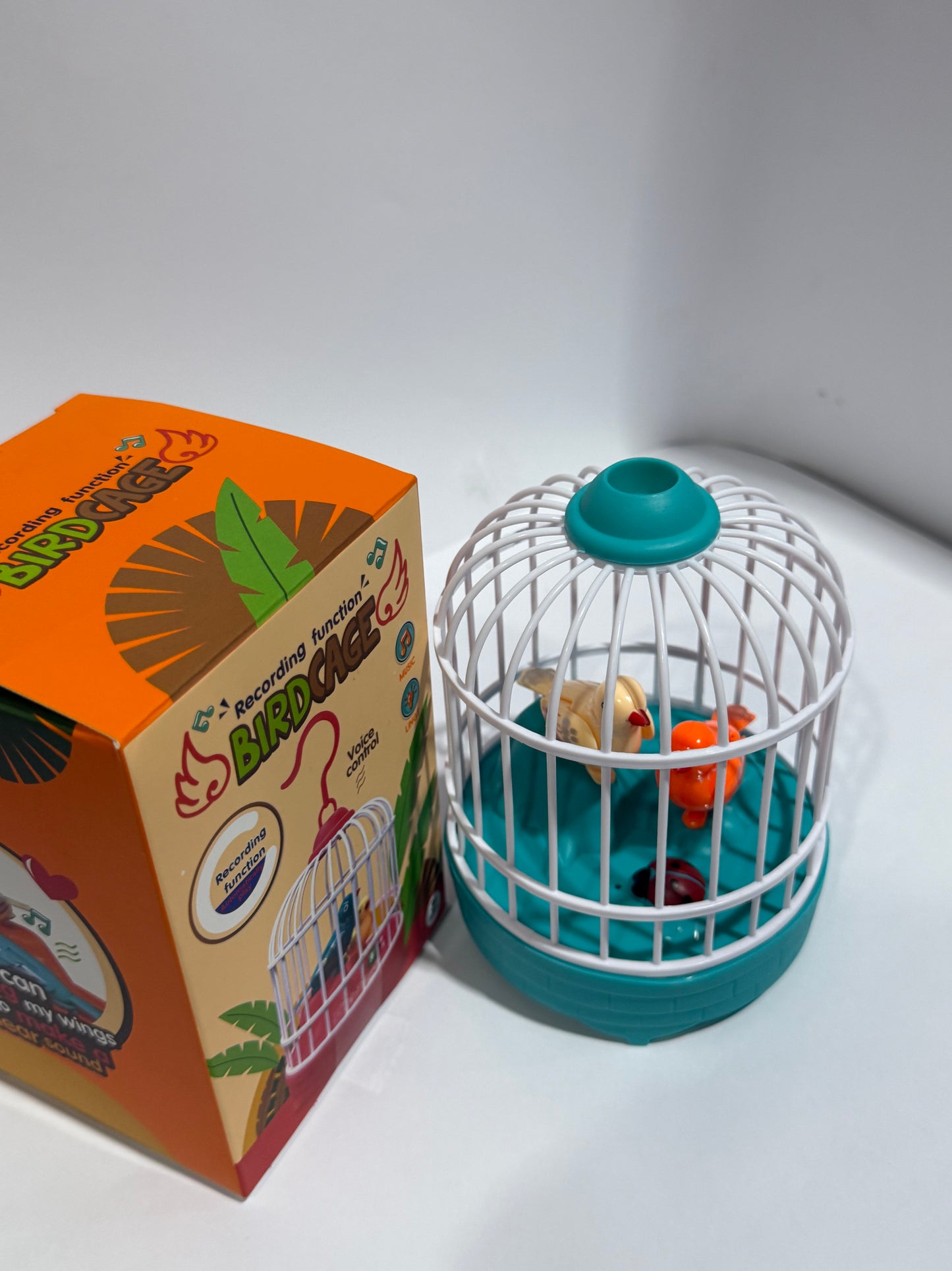 Singing Bird Cage Voice Control Electric Bird Toy Interactive Kids Toy