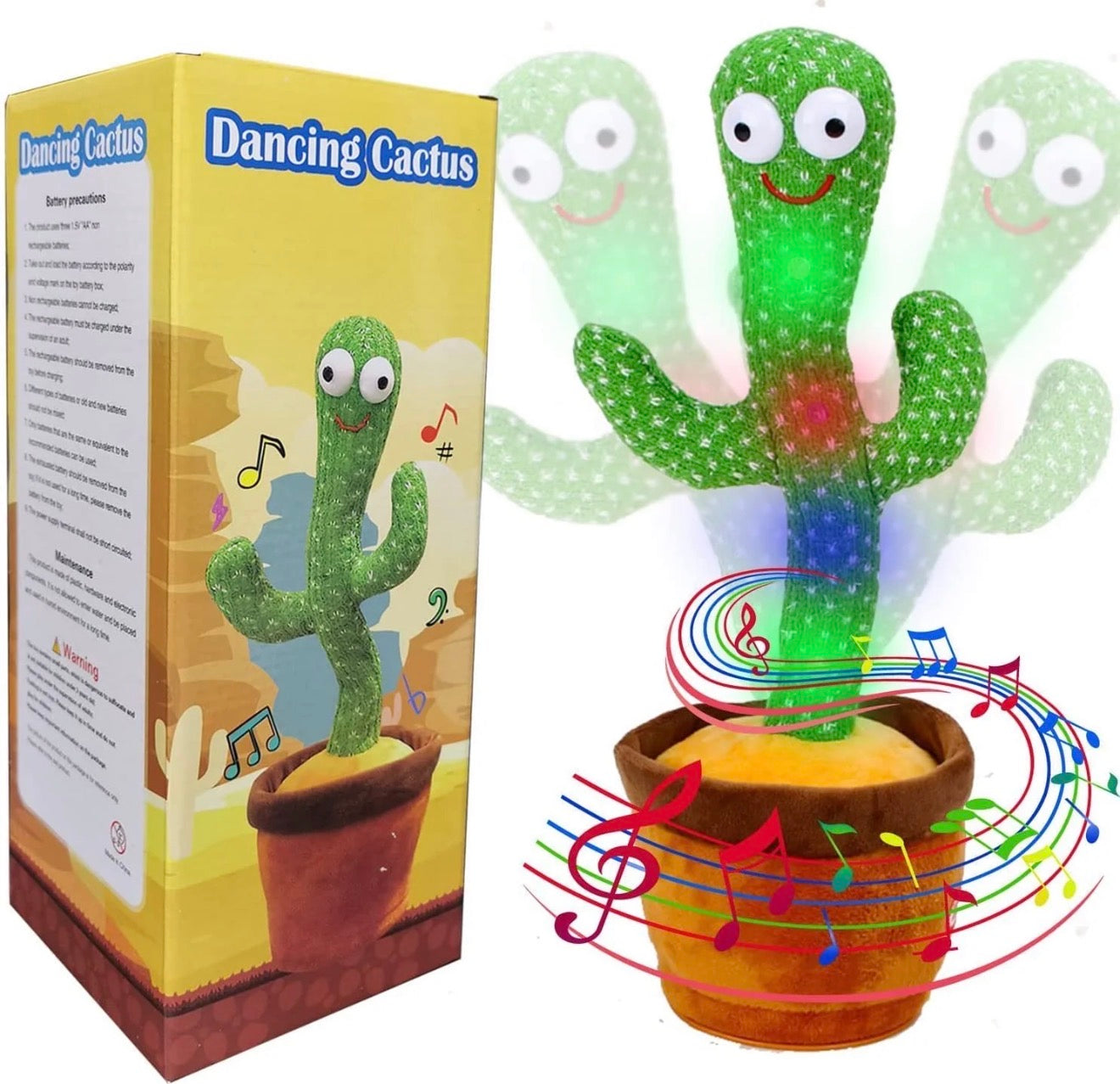 Dancing Cactus Toy | Singing, Dancing & Voice Repeating Fun