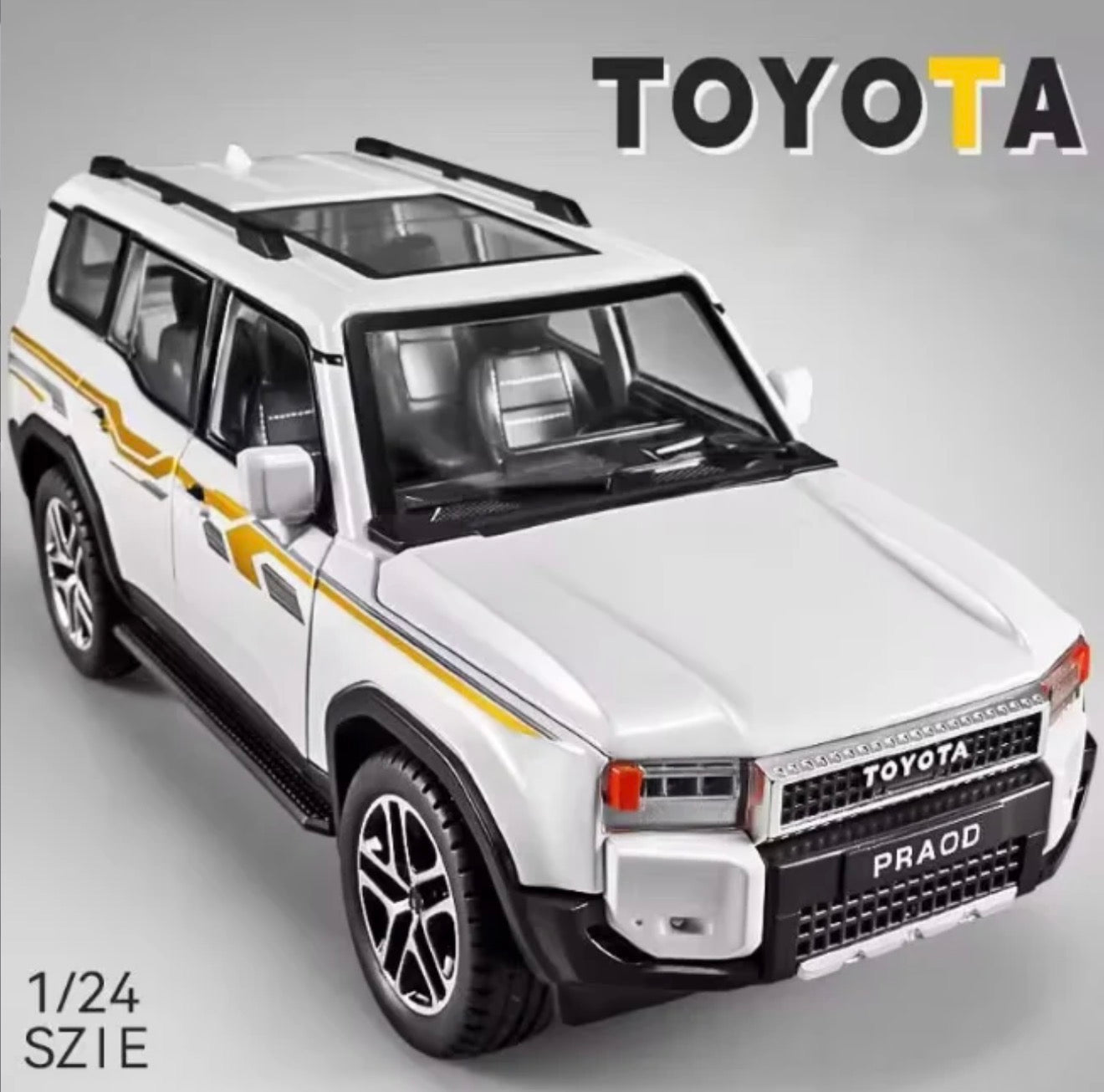 1:24 Diecast Toyota Land Cruiser Prado LC250 Model Car
