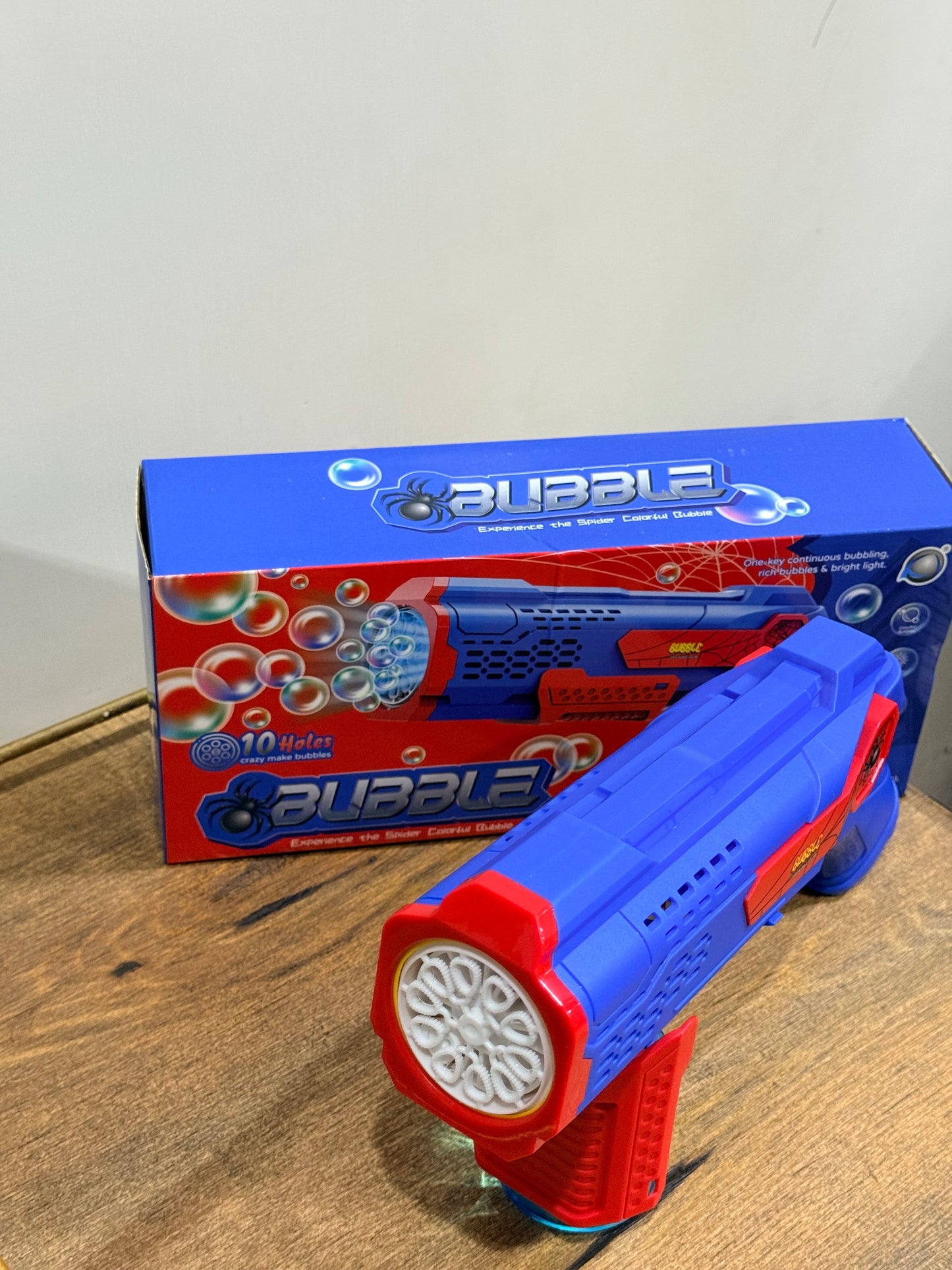 Spider Bubble Gun – 10-Hole High-Pressure Bubble Toy for Kids