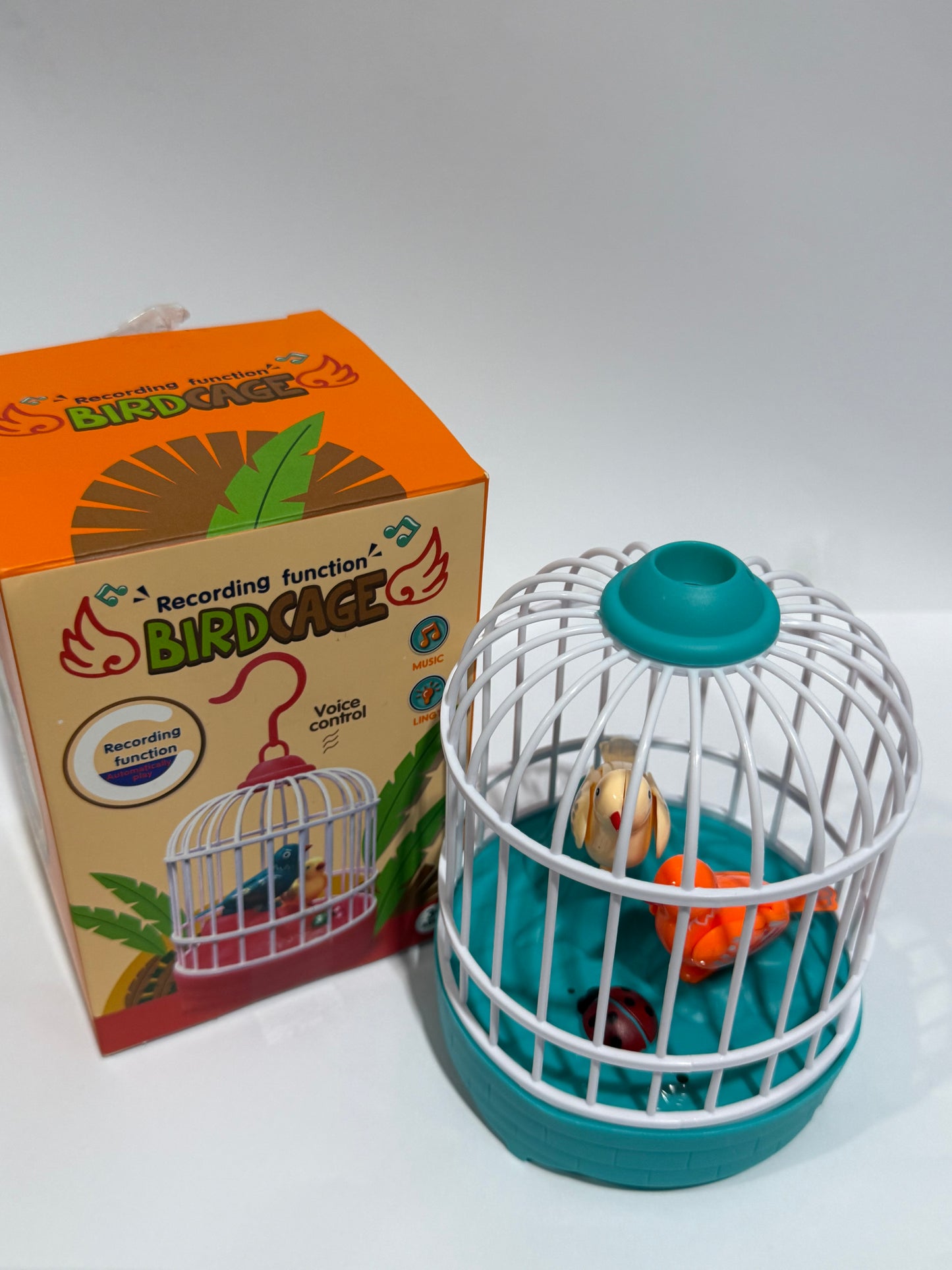 Singing Bird Cage Voice Control Electric Bird Toy Interactive Kids Toy