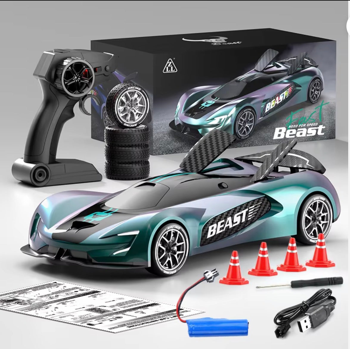 RC Drift Car 4WD | High-Speed 2.4GHz Remote Control Racing Vehicle for Kids