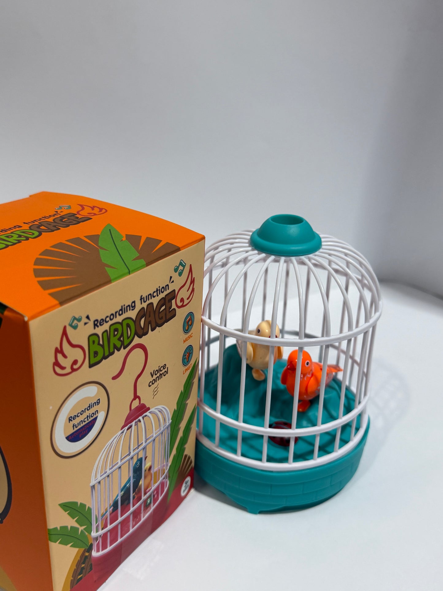 Singing Bird Cage Voice Control Electric Bird Toy Interactive Kids Toy