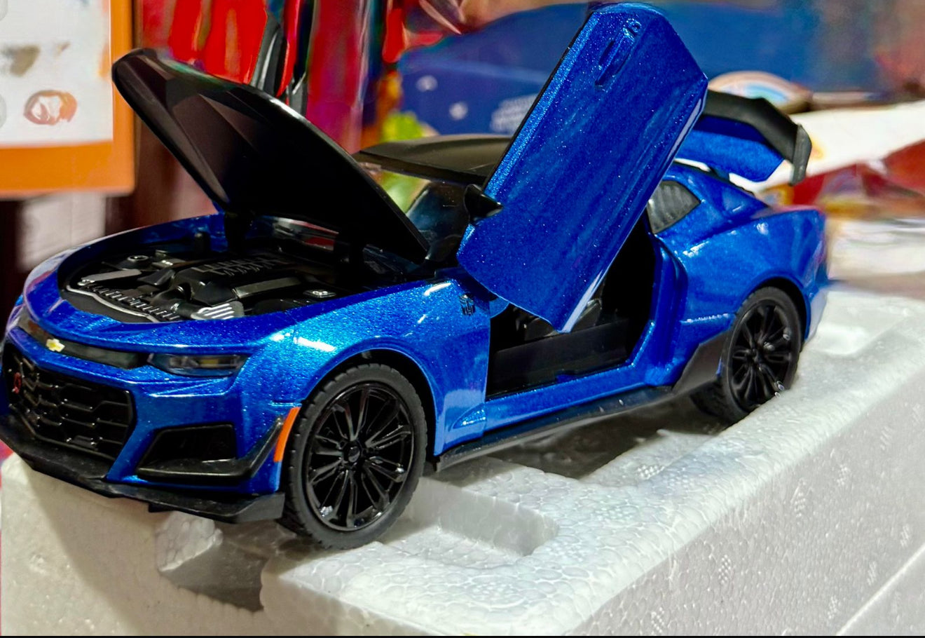 1:24 Diecast Chevrolet Camaro ZL1 Model Car | Openable Doors & Pull-Back | Kamran Traders