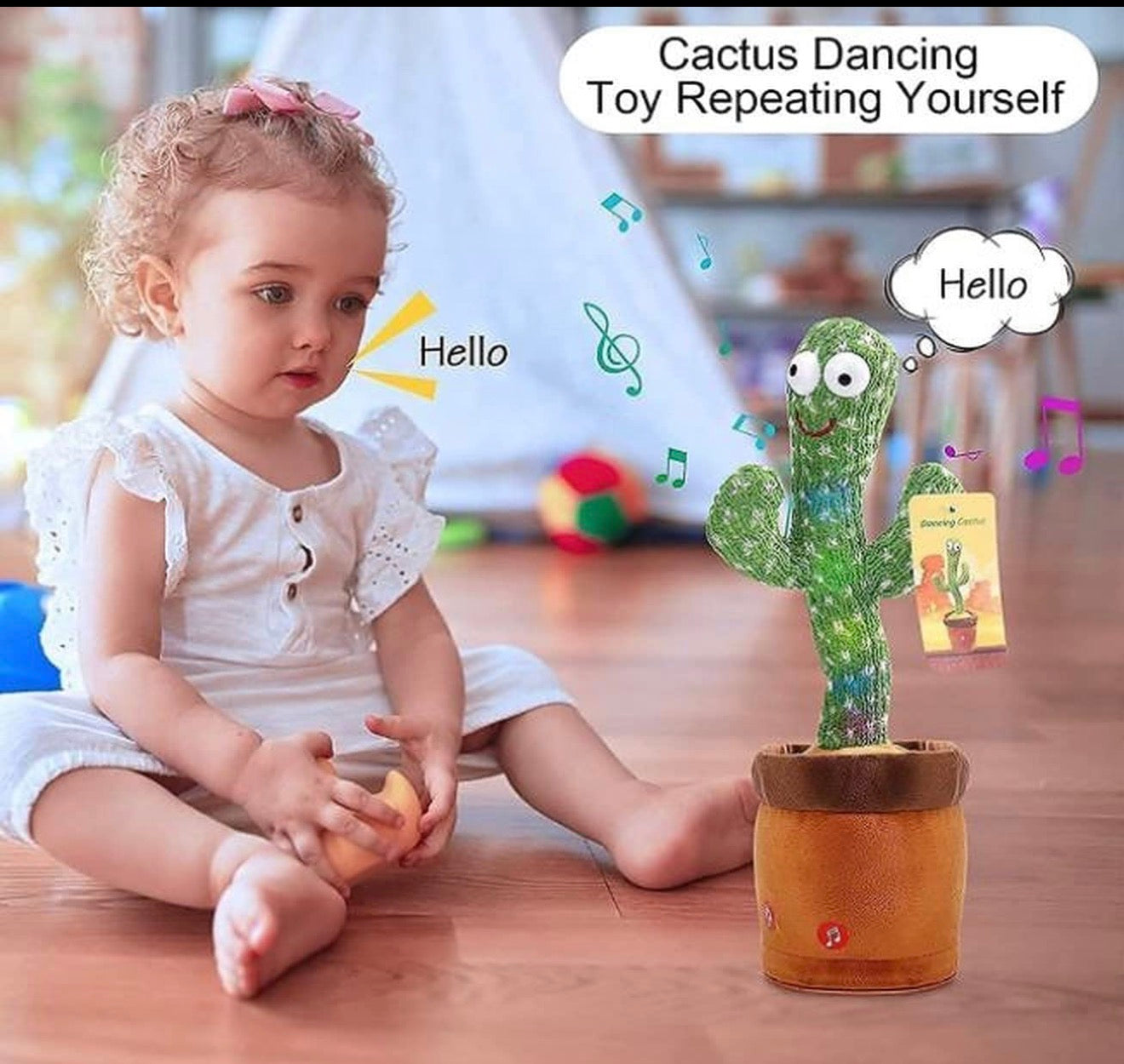 Dancing Cactus Toy | Singing, Dancing & Voice Repeating Fun