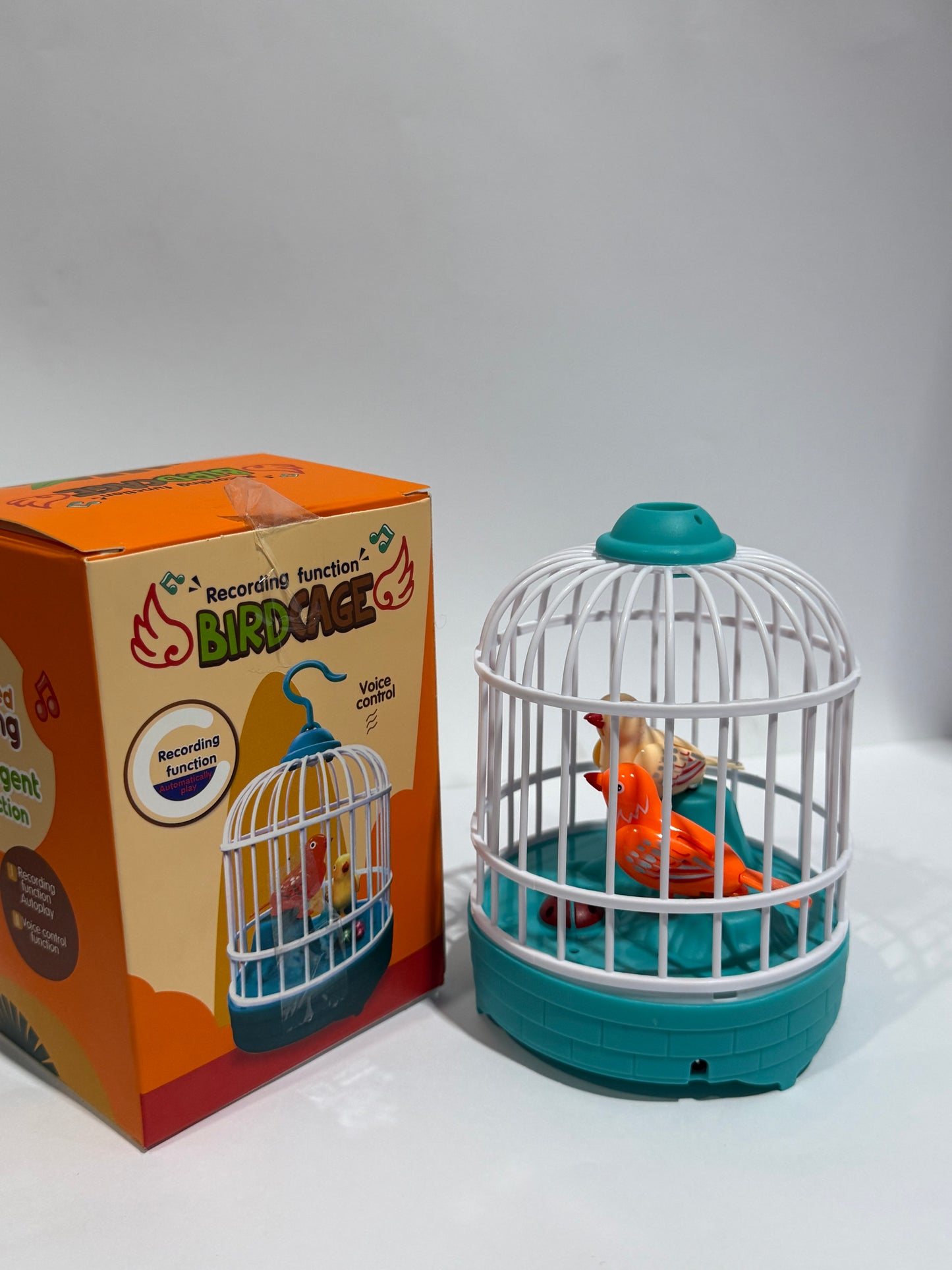 Singing Bird Cage Voice Control Electric Bird Toy Interactive Kids Toy