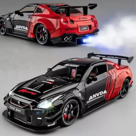 1:24 Diecast Nissan GTR R35 Model Car With Smoke