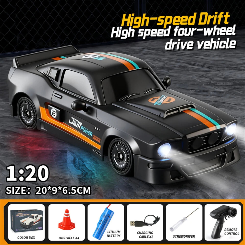 4WD Drift RC Car LED Light Remote Control High Speed