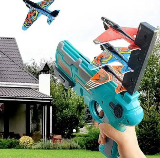 Toy Guns Out Door Airplane Shooting Toys Air Battle Continuous Launch Game for Kids