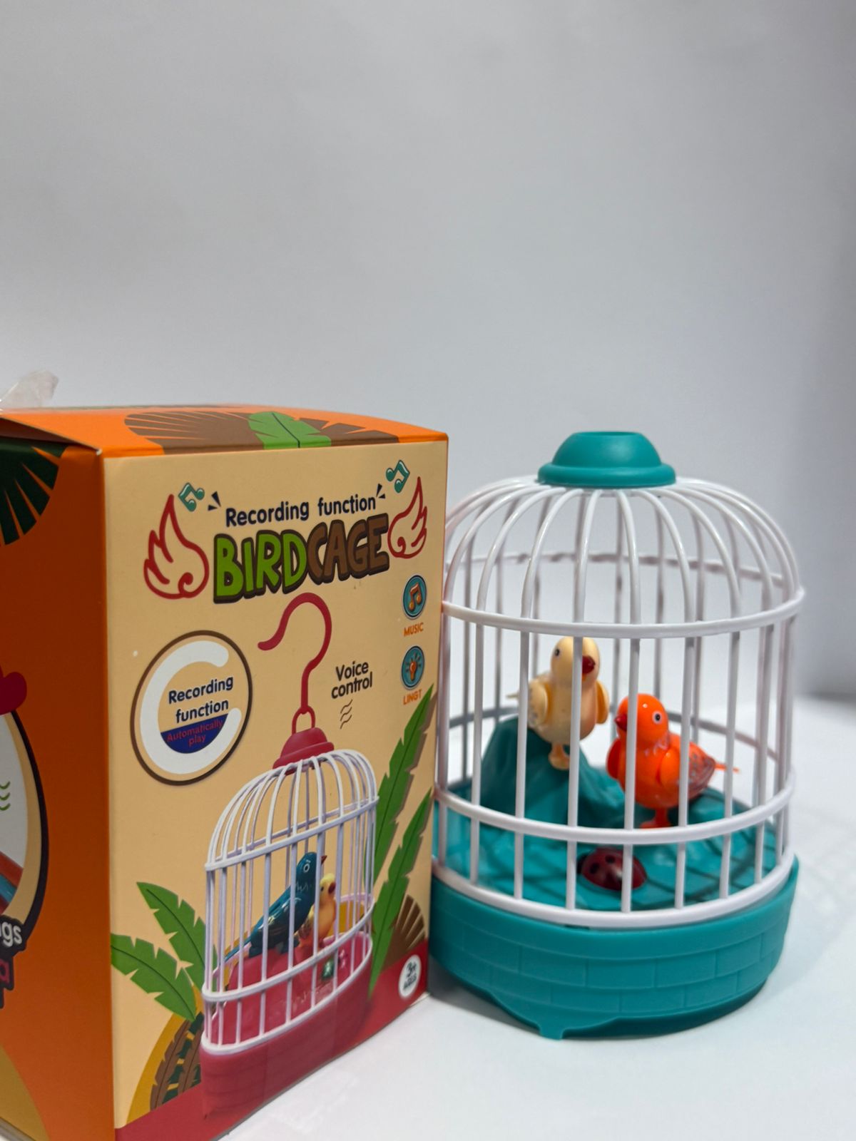 Singing Bird Cage Voice Control Electric Bird Toy Interactive Kids Toy