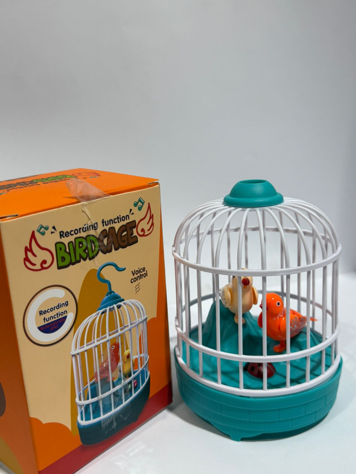 Singing Bird Cage Voice Control Electric Bird Toy Interactive Kids Toy