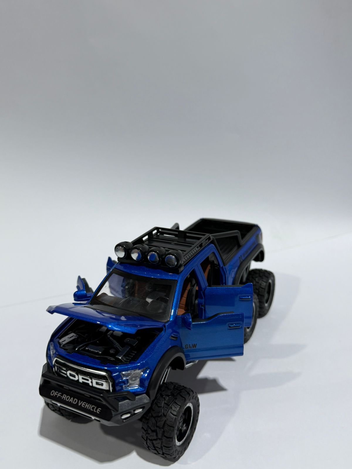 Ford Raptor F150 Alloy Car Model Diecast Toy Metal Modified Off-Road Vehicles Car Model Sound Light Collection Kids Gifts