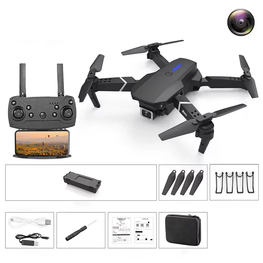 2.4GHz RC E88 Pro HD Camera Drone