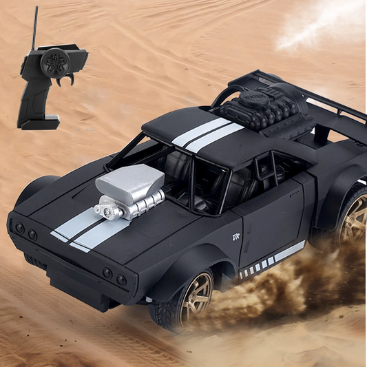 New Remote Control Car For Kids High Speed Race Drift Rc Cars Toy With Cool Led Spray, Kids Outdoor Toys For 4 Boys Girls Birthday Gifts Black