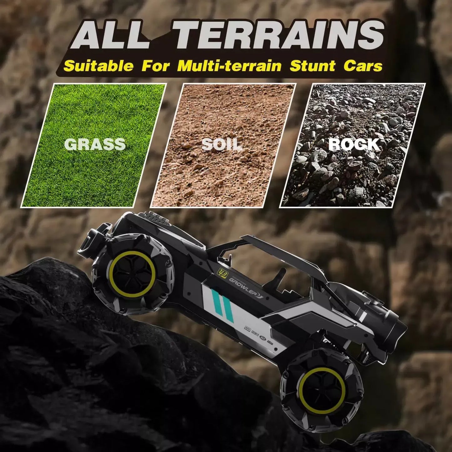 2.4GHz RC 4WD Growler Stunt Drift Car With Smoke