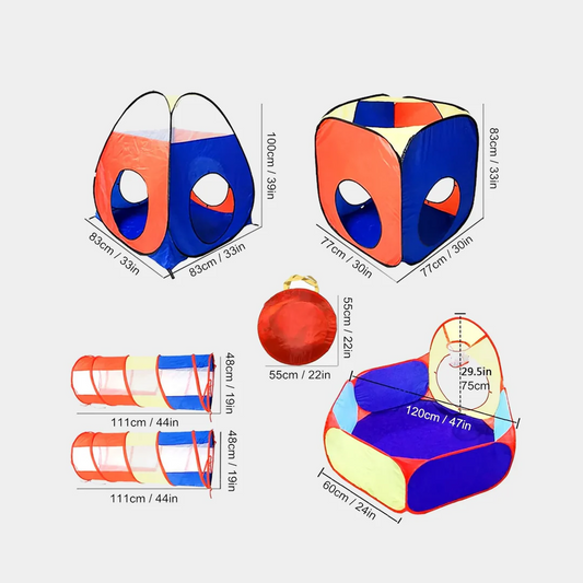 5IN1 MULTICOLOR BALL PIT TUNNEL TENT HOUSE