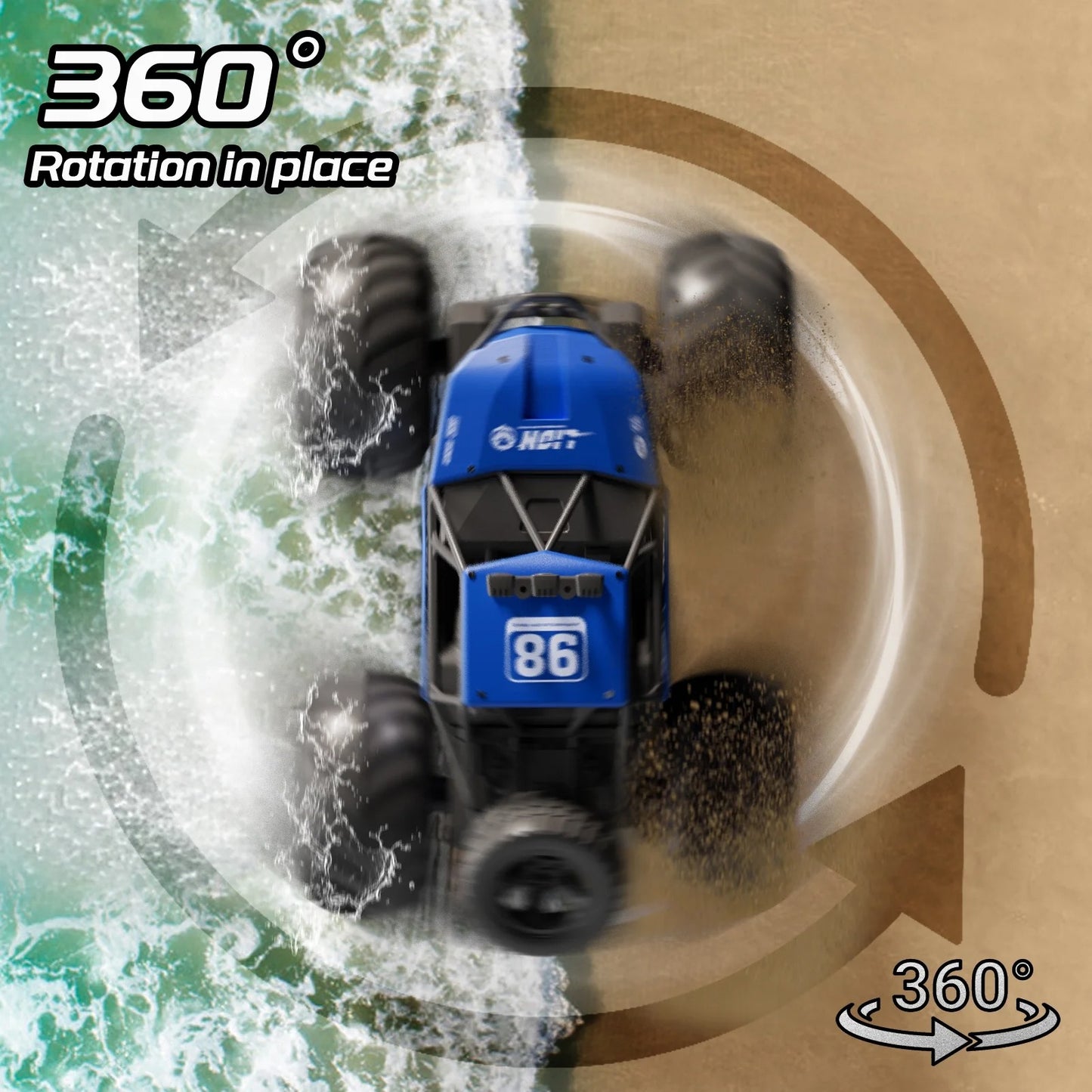 4DRC 1:14 Remote Control Cars , Waterproof 4WD off Road Truck Remote Control Car Metal ShellToys Gifts for Kids Adults Gift,blue