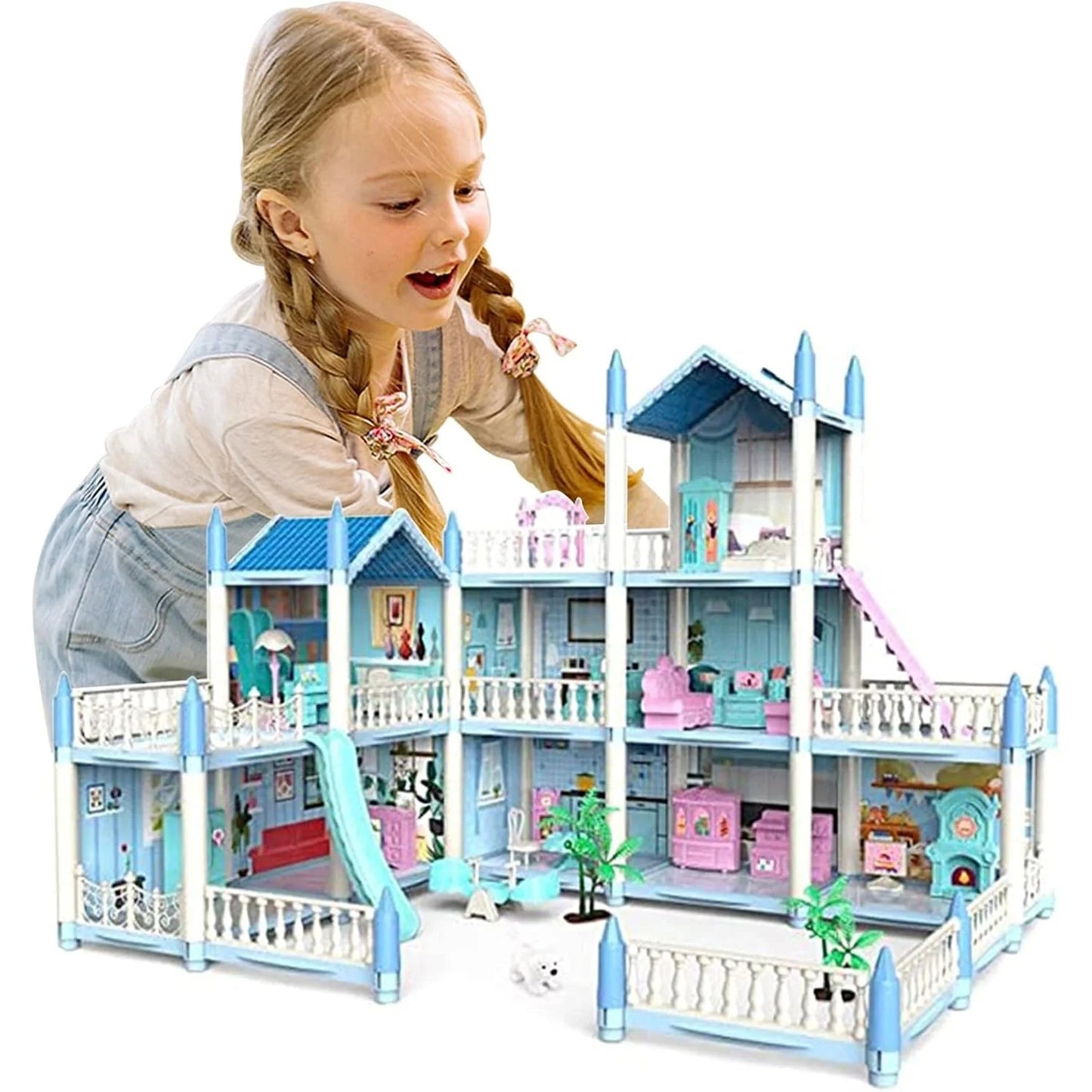 192Pcs DIY Dream Villa Luxury Doll House