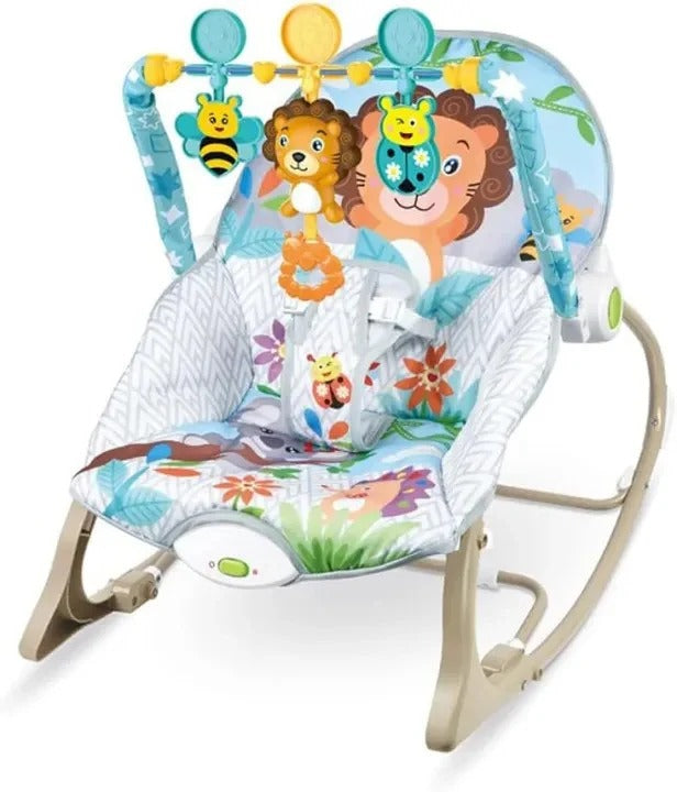 Baby Rocking Chair Baby Multi-Function Music Vibration Rocking Bed Lightweight Foldable Rocking Chair