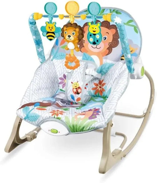Baby Rocking Chair Baby Multi-Function Music Vibration Rocking Bed Lightweight Foldable Rocking Chair