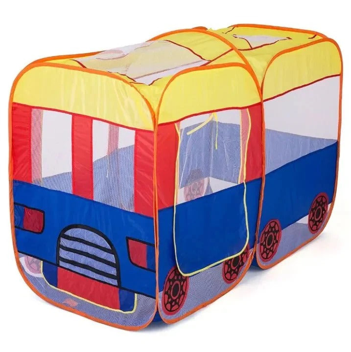 Pop Up Tent House Bus Tent House + 50 Soft Plastic Balls