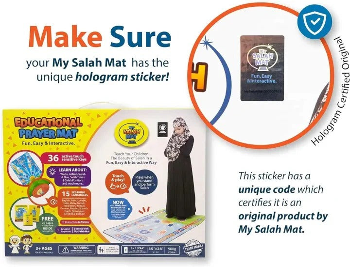 Imported Salah Mat For Kids - Educational Interactive Prayer Mat