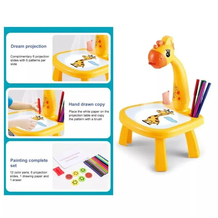 Drawing Projector With Light &Amp; Music, Children Trace And Draw Projector Table, Projection Painting Set For Toddler Girls &Amp; Boys, Child For Toddler Paint Learning