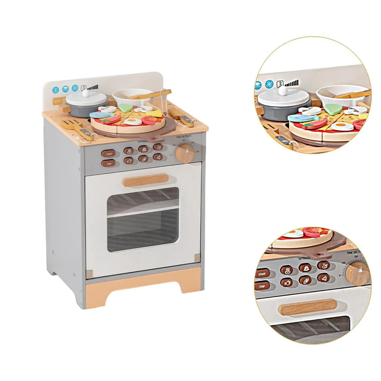 Mini Wooden Pretend Cooking & Baking Kitchen Set